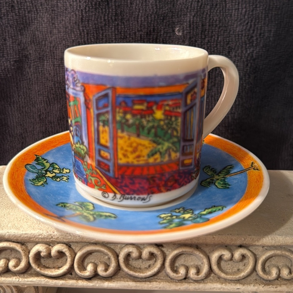 Chaleur D Burrows Espresso Demitasse Hopper Cup/Matching Saucer